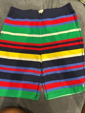 Men's Polo Multicolor Stripe Drawstring Shorts